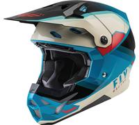 Fly Racing Formula CP Rush, casco de motocross L female Negro/Gris Claro/Turquía/Rojo