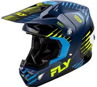 §Casco de Cross FLY Racing Formula CP Slice Azul Marino-Hi-Vis-Blanco§