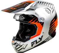 Fly Racing Formula CP Slice, casco de motocross L female Plata/Naranja/Negro