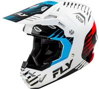 §Casco de Cross FLY Racing Formula CP Slice Blanco-Rojo-Cian§