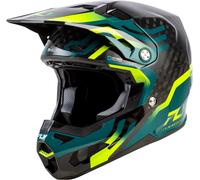 Fly Racing Formula S Carbon Byte, casco de motocross M female Carbono/Azul/Azul Oscuro/Blanco
