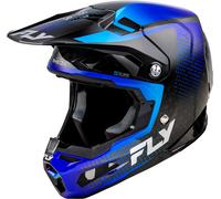 Fly Racing Formula S Carbon Protocol, casco de motocross L female Carbono/Negro/Azul/Gris