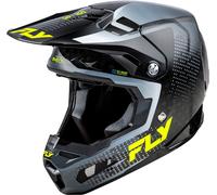 Fly Racing Formula S Carbon Protocol, casco de motocross S female Carbono/Negro/Gris/Amarillo Neón