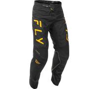 Fly Racing Kinetic Center, pantalones textiles 28 male Negro/Oro