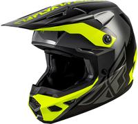 Casco MX FLY Racing Kinetic Crest V26 Gris/Negro/Amarillo de Alta VisibilidadL Gris,Negro,Amarillo de Alta Visibilidad