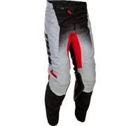 Fly Racing Kinetic DBK, pantalones textiles 34 male Gris/Rojo/Negro