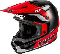 Fly Racing Kinetic DBK Special Edition, casco de motocross S female Negro/Rojo/Gris Claro