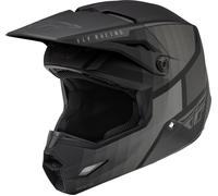 Fly Racing Kinetic Drift Youth Casco de motocross, negro-gris, tamaño M
