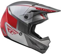 Fly Racing Kinetic Drift Youth Casco de motocross, gris-plata, tamaño M