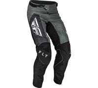 Fly Racing Kinetic Jet Pantalones de motocross, negro-gris, tamaño 30 para Hombres