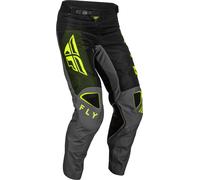 Fly Racing Kinetic Jet, pantalones textiles 30 male Negro/Oliva/Gris/Amarillo Neón
