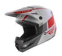 Fly Racing Kinetic Drift Casco de motocross, gris-plata, tamaño M para Hombres