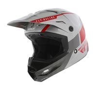 Fly Racing Kinetic Niños Jóvenes Offroad MX Casco Drift gris brillante rojo