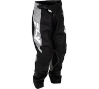 Fly Racing Kinetic, pantalones textiles juventud 22 male Negro/Gris