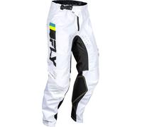 Fly Racing Kinetic Prix 2024 Pantalones de motocross, negro-blanco, tamaño 30 para Hombres