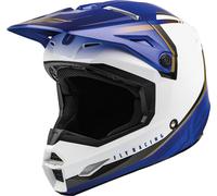 Fly Racing Kinetic Vision, casco cruzado L male Blanco/Azul/Oro