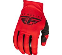 Fly Racing Lite 2023 Guantes de motocross, negro-rojo, tamaño L para Hombres
