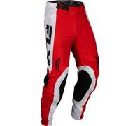 Fly Racing Lite 2024 Pantalones de motocross, negro-blanco-rojo, tamaño 32