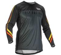 Fly Racing Lite L.E. Speeder Maillot de Motocross, negro-gris-amarillo, tamaño S para Hombres