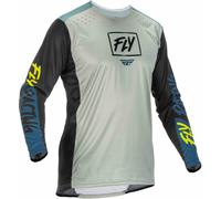 Fly Racing Lite Maillot de Motocross, gris-azul, tamaño S para Hombres