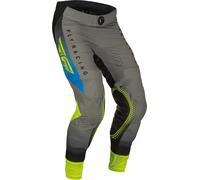 Fly Racing Lite, pantalones textiles 32 male Gris/Azul/Amarillo Neón