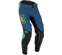 Fly Racing Lite, pantalones textiles 34 male Gris Oscuro/Azul/Amarillo Neón