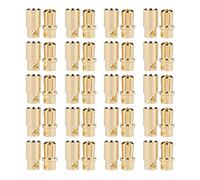 FLY RC 20Pares Conector Banana de Bala Macho Hembra 8.0MM 8MM Chapado en Oro para Motor ESC Batería Lipo (8mm)