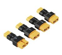 FLY RC 4PCS XT30 Macho a XT60 Adaptador Hembra XT30 a XT60 Adaptador Conectores Inalámbricos Macho XT30 a Hembra Adaptadores de Conector XT60 Adaptadores de Conector de batería RC LiPo para Drone FPV