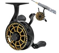 Fly Reel - Carrete magnético con de caída | Rueda de de agua dulce, para principiantes, adultos, hombres, trucha, salmón, bagre, agua dulce y salada