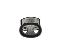 Fly Shop Double Holes Black Oval Bean Cord Lock Stopper Fastener Slider Toggles End Spring DIY Findings Supplies by Flyshop