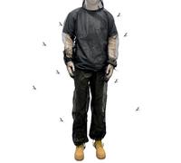 Fly Suit, Fly Resistant Jacket and Pants, Compact Heavy Duty Design Gloves Included, Tight Sealing Protective Clothing for Mountain Climbing, Hunting, Backyard Activities, Camping, Black