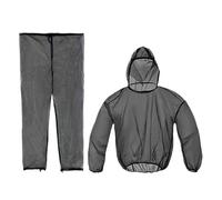 Fly Suit, Full Body Netting Outfit, Lightweight Breathable Mesh Clothing to Men and Women, Flexible Protective Gear for Hiking Travel Camping Outdoor Adventures, Color Black