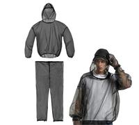 Fly Suit, Protective Net Clothing, Breathable Flexible Design, Full Coverage Arthropods Shield, Ideal for Camping, Hiking, Fishing, Outdoor Adventures, Travel, Men, Women Black