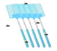 Fly Swatter, Extendable Heavy Duty Fly Swatter, 30 Inches Reach Handheld Racket, Portable Tool for Home, Travel, Dining Rooms, Living Room Use, 5 Pieces