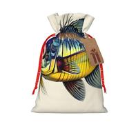 Fly Yellow Fish - Bolsas de regalo de Navidad con cordón de tela, versátiles, perfectas para vacaciones y ocasiones especiales