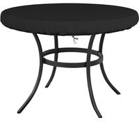 Flyace Funda Protectora para Tablero de Mesa Funda Protectora Muebles Jardin Redonda 600D Fundas Impermeables para Muebles de Jardin para Mesa Jardín con Cordón Resistente al Viento 150x10cm