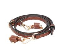 FLYAMAPIRIT Correa de hombro para bolsos Longchamp para mujer, kit de conversión de correa de cuero, correa de repuesto ajustable para cartera, bolso, etc. (coñac + gancho dorado, 2,5 cm de ancho)