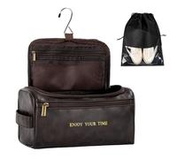 Flycalf Neceser personalizado para hombre, Estilo 2: disfruta de tu tiempo, Esencial para viajar