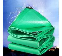 Flycn Lona Impermeable Exterior, 2x18m 220g/m² Toldo Reforzado Protección contra UV, con Ojales de Acero Inoxidable para Leña, Muebles, Jardín, Piscinia, Vehículos PE Verde