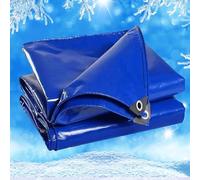 Flycn Lona Impermeable Heavy Duty, 2.5x17m 500g/m² Lonas Impermeable Gruesa de Resistente al Exterior, Lona de plástico Resistente a Las heladas y con protección UV para jardín, Camping PVC Azúl