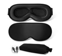 FlyCoco Antifaz 3D para dormir, 99% opaca, copa contorneada profunda, sin presión ocular, comodidad con correa ajustable para viajes, hogar, oficina, coche, noche, dormir, adultos, mujeres y hombres