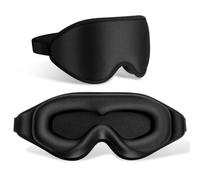 FlyCoco Antifaz para dormir con un 99 % de bloqueo total, 3D con contorno profundo de ojos, cero presión, extensión de pestañas largas con correas ajustables para dormir, viajes, hogar, siesta,