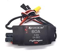 Flycolor 60A ESC 3-6s Electric Speed Controller 5v/6v/7.4v 5A BEC with xt60 and 3.5mm Bullet plug for RC UAV Brushless motor