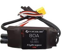 Flycolor 80A ESC 3-6s Electric Speed Controller 5v / 6v / 7.4v 5a BEC with xt60 and 3.5mm Bullet plug for RC UAV Brushless motor