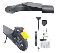 Flycoo2 - Juego de guardabarros trasero para Mi 3 para Xiaomi M365 Pro/Pro 2 Scooter eléctrico accesorios, guardabarros con luz trasera LED, kit de edición de piezas de repuesto, negro