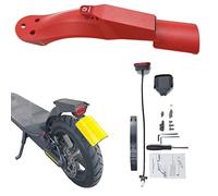 Flycoo2 Rueda Trasera Guardabarros Kit para Mi 3 para Xiaomi M365/1S Scooter Eléctrico Accesorios, Guardabarros con Luz Trasera LED Kit de Cambio Pieza de Repuesto, Rojo