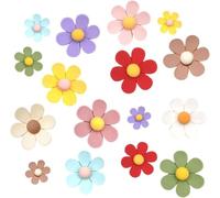 Flycppo 14 Piezas Imanes Flores,Magnética Potentes Refrigerador Flor 3D,Imanes Decorativos Flores de Colores,Imanes de Nevera de Flores Bonitos para Nevera,Pizarra,Taquilla,Oficina