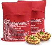 Flycppo 2 Piezas Bolsa Patatas Microondas,Bolsa de Cocina Patatas Bolsa de Papas para Microondas Bolsa Asar Patatas