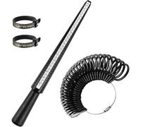 Flycppo 4 Piezas Medidor de Anillos,Herramienta Calibre de Tamaño de Anillos,Dedo Ring Sizer de Medición para Anillos Tamaños A-Z para Tamaño Estándar de Reino Unido UE y UU