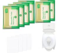 Flycppo 60 Piezas Protector WC Desechable,Fundas Asiento Inodoro Desechables,Cubiertas de Asiento Público Impermeables para Baño,Viaje,Hospital